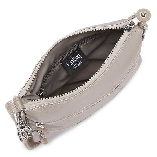 Sac Mini Kipling Keiko Metallic Crossbody Beige | FR 1881GS